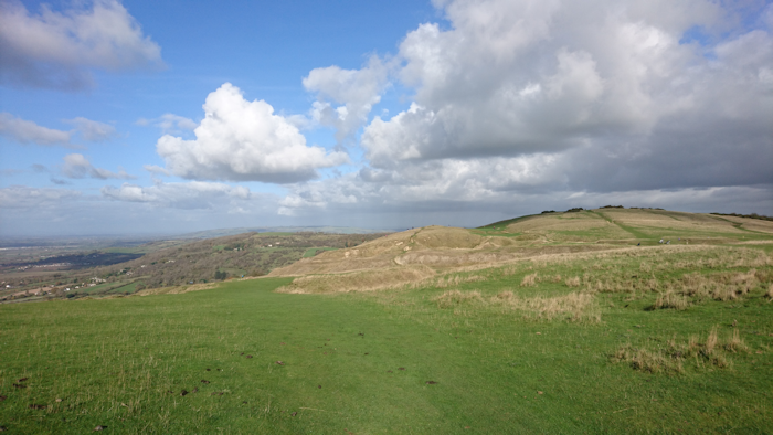 Cleeve Cloud looking north towards Ben's Tump